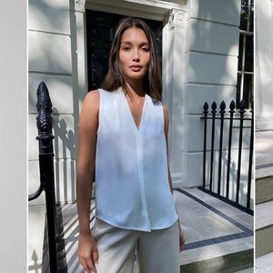 Babaton sleeveless power blouse